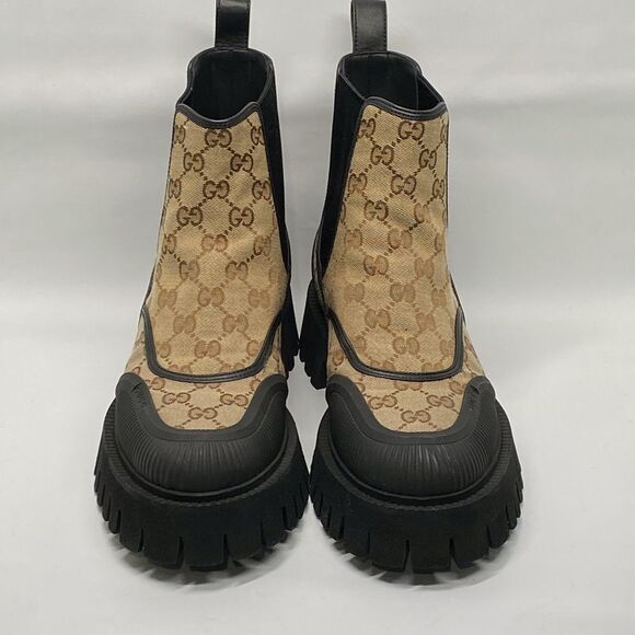 Gucci Men's Novo GG Canvas Chelsea Boots size 8/us size 9 - Picture 3 of 14